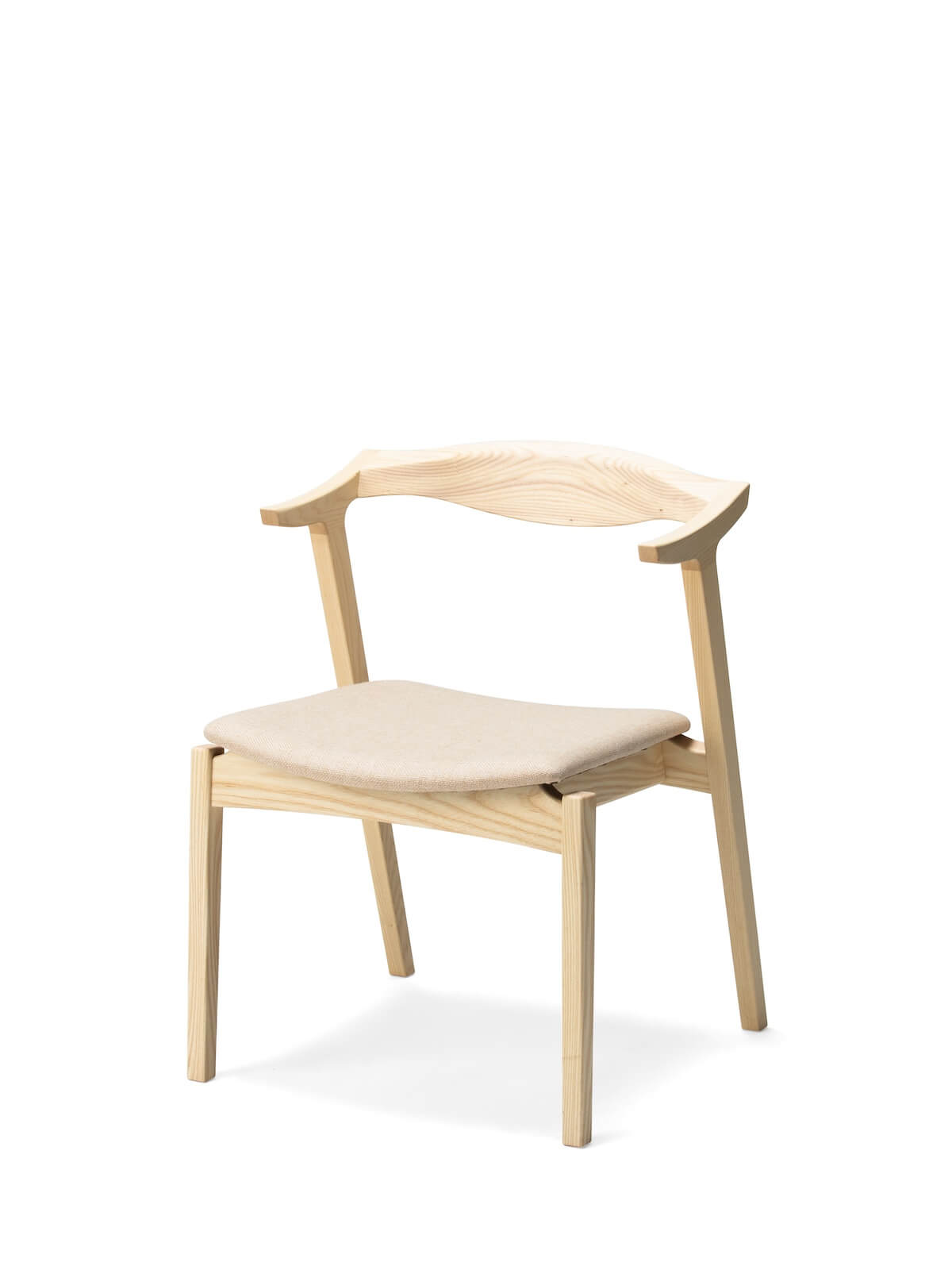 平田椅子製作所 / ガド ハーフアームチェア / ナチュラルホワイト Fabric by Maharam