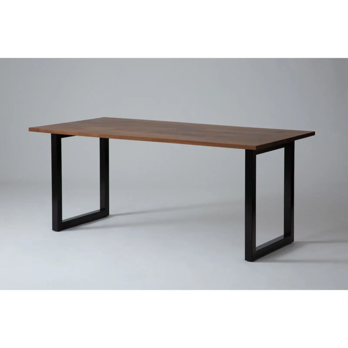 大川家具 オリジナルダイニングテーブル / スチール脚ロ型  / 広葉樹無垢材4種類