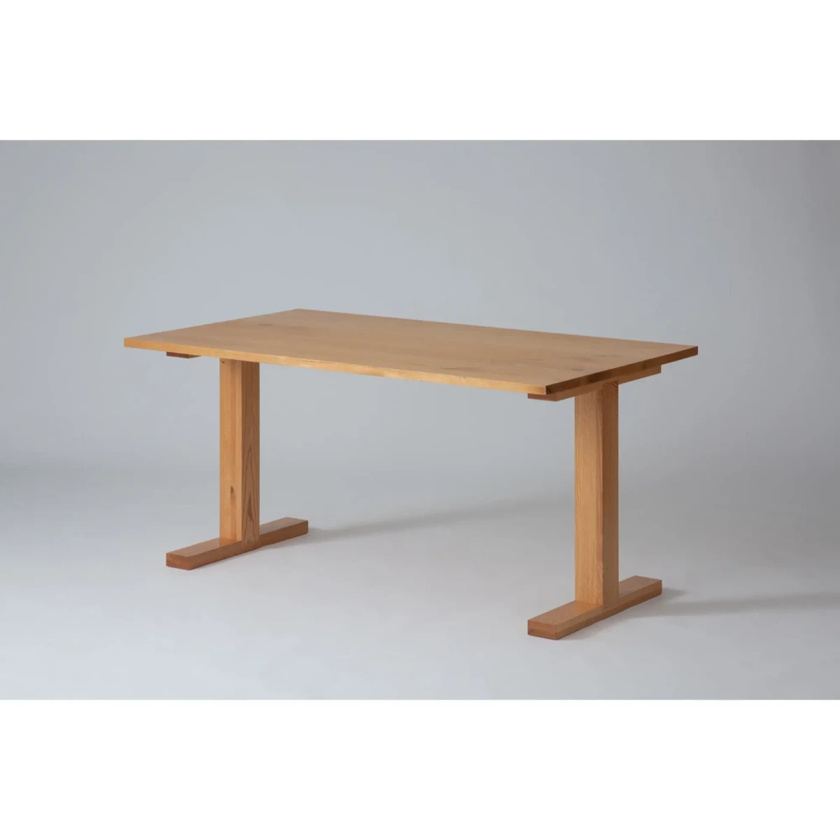 大川家具 オリジナルダイニングテーブル / T型木脚 /  広葉樹無垢材4種類