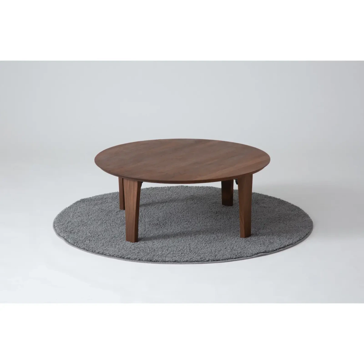 大川家具 オリジナル無垢材折脚テーブル / スリムサークル